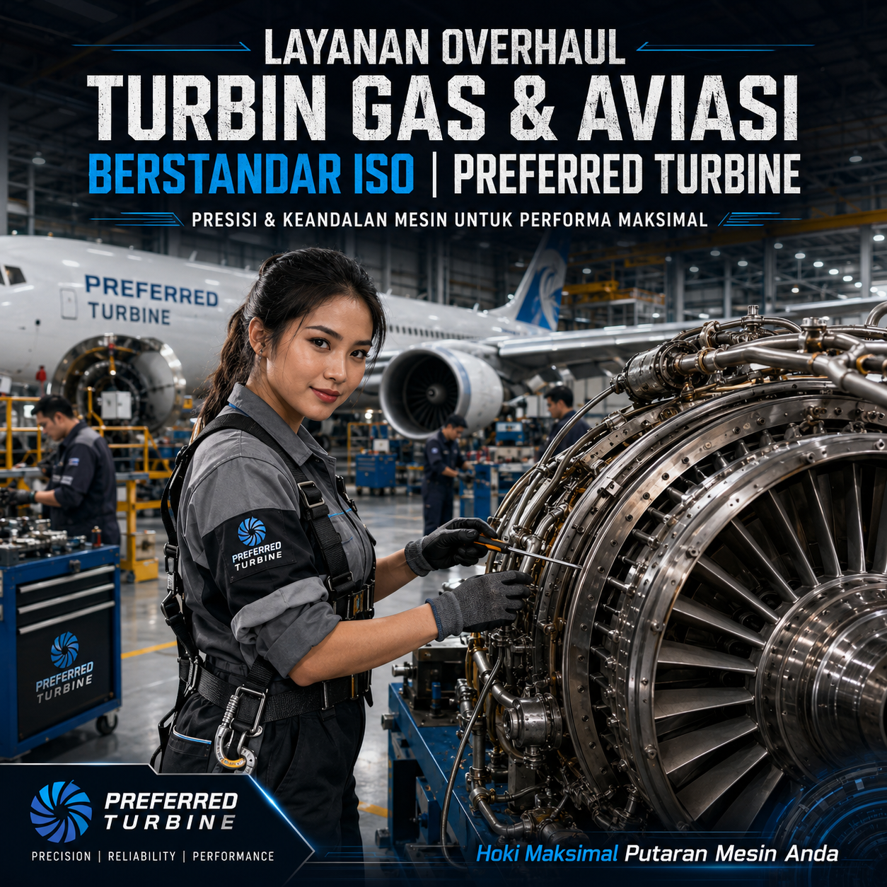 Layanan Overhaul Turbin Gas & Aviasi Berstandar ISO | Preferred Turbine X BIGHOKI